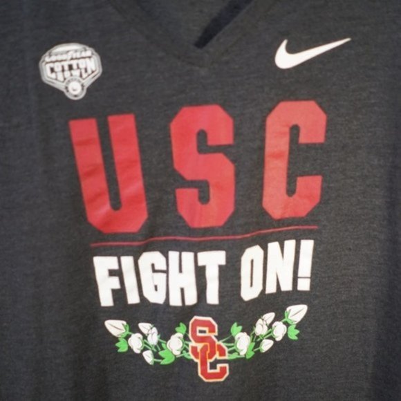 Nike USC Fight On Cotton Bowl V-Neck Shirt Size L - Picture 4 of 7